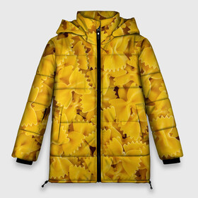 Женская зимняя куртка Oversize с принтом Макароны бабочки в Белгороде, верх — 100% полиэстер; подкладка — 100% полиэстер; утеплитель — 100% полиэстер | длина ниже бедра, силуэт Оверсайз. Есть воротник-стойка, отстегивающийся капюшон и ветрозащитная планка. 

Боковые карманы с листочкой на кнопках и внутренний карман на молнии | butterflies | dish | food | italy | noodles | pasta | side dish | бабочки | блюдо | гарнир | еда | италия | лапша | макароны | паста