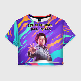 Женская футболка Crop-top 3D с принтом Алекс в Белгороде, 100% полиэстер | круглая горловина, длина футболки до линии талии, рукава с отворотами | game | life is strange:true colors | арт | графика | игры