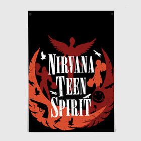 Постер с принтом NIRVANA TEEN SPIRIT в Белгороде, 100% бумага
 | бумага, плотность 150 мг. Матовая, но за счет высокого коэффициента гладкости имеет небольшой блеск и дает на свету блики, но в отличии от глянцевой бумаги не покрыта лаком | art | cobain | curt | girl | grunge | metal | music | nirvana | punk | rock | spiritm | usa | гранж | группа | кобэйн | курт | метал | музыка | нирвана | панк | рисунок | рок | сша