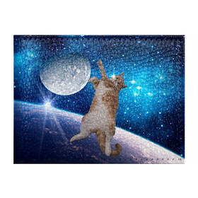Обложка для студенческого билета с принтом Кисулькин в космосе в Белгороде, натуральная кожа | Размер: 11*8 см; Печать на всей внешней стороне | астроном пушистый | барсик | звезды | космос | котики | коты