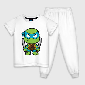 Детская пижама хлопок с принтом Leonardo в Белгороде, 100% хлопок |  брюки и футболка прямого кроя, без карманов, на брюках мягкая резинка на поясе и по низу штанин
 | Тематика изображения на принте: donatello | leonardo | michelangelo | ninja | pizza | raphael | turtles | донателло | животные | карате | комикс | комиксы | леонардо | микеланджело | мультфильм | мутант | мутанты | ниндзя | пицца | рафаэль | сплинтер | супергерой