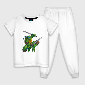 Детская пижама хлопок с принтом Леонардо в Белгороде, 100% хлопок |  брюки и футболка прямого кроя, без карманов, на брюках мягкая резинка на поясе и по низу штанин
 | Тематика изображения на принте: donatello | leonardo | michelangelo | ninja | pizza | raphael | turtles | донателло | животные | карате | комикс | комиксы | леонардо | микеланджело | мультфильм | мутант | мутанты | ниндзя | пицца | рафаэль | сплинтер | супергерой