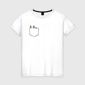 Женская футболка хлопок с принтом Дарк соулс карман в Белгороде, 100% хлопок | прямой крой, круглый вырез горловины, длина до линии бедер, слегка спущенное плечо | dark souls | lfhr cjekc | вфкл ыщгды | дарк соулс | черная душа