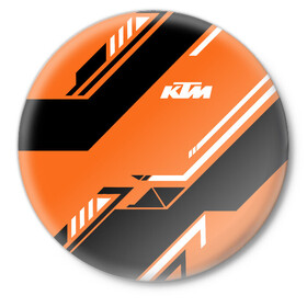 Значок с принтом KTM | КТМ SPORT в Белгороде,  металл | круглая форма, металлическая застежка в виде булавки | Тематика изображения на принте: enduro | ktm | moto | moto sport | motocycle | orange | sportmotorcycle | ктм | мото | мото спорт | мотоспорт | оранжевый | спорт мото