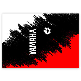 Поздравительная открытка с принтом YAMAHA | ЯМАХА в Белгороде, 100% бумага | плотность бумаги 280 г/м2, матовая, на обратной стороне линовка и место для марки
 | auto | logo | moto | motor | symbol | yamaha | авто | автомобиль | гонки | знак | лого | логотип | логотипы | марка | машина | мото | мотоцикл | мотоциклы | символ | символы | ямаха