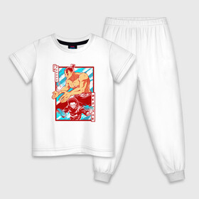 Детская пижама хлопок с принтом МАГИЧЕСКАЯ БИТВА SUKUNA в Белгороде, 100% хлопок |  брюки и футболка прямого кроя, без карманов, на брюках мягкая резинка на поясе и по низу штанин
 | Тематика изображения на принте: anime | japan | japanese | jujutsu | jujutsu kaisen | kaisen | sukuna | аниме | двуликий призрак | иероглифы | инумаки | итадори | итадори юдзи | магическая битва | нобара | панда | рёмен | рёмен сукуна | сатору | сукуна | юдзи