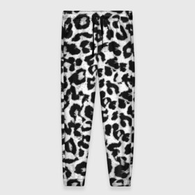 Женские брюки 3D с принтом Снежный Барс в Белгороде, полиэстер 100% | прямой крой, два кармана без застежек по бокам, с мягкой трикотажной резинкой на поясе и по низу штанин. В поясе для дополнительного комфорта — широкие завязки | cheetah | leopard | wool | барс | леопард