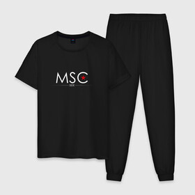 Мужская пижама хлопок с принтом MSCside collection | MSC (2021) в Белгороде, 100% хлопок | брюки и футболка прямого кроя, без карманов, на брюках мягкая резинка на поясе и по низу штанин
 | 0x000000123 | moscow | moscow side | mscside | москва