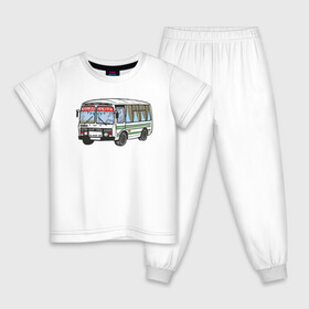 Детская пижама хлопок с принтом Пазик в Белгороде, 100% хлопок |  брюки и футболка прямого кроя, без карманов, на брюках мягкая резинка на поясе и по низу штанин
 | бабрбук | иркутск | ново ленино