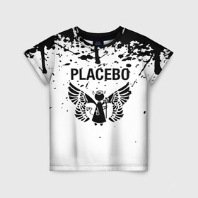 Детская футболка 3D с принтом placebo в Белгороде, 100% гипоаллергенный полиэфир | прямой крой, круглый вырез горловины, длина до линии бедер, чуть спущенное плечо, ткань немного тянется | black eyed | black market music | every you every me | nancy boy | placebo | placebo interview | placebo live | placebo nancy | pure morning | running up that hill | special k | taste in men | where is my mind | without you i’m nothing
