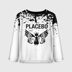 Детский лонгслив 3D с принтом placebo в Белгороде, 100% полиэстер | длинные рукава, круглый вырез горловины, полуприлегающий силуэт
 | black eyed | black market music | every you every me | nancy boy | placebo | placebo interview | placebo live | placebo nancy | pure morning | running up that hill | special k | taste in men | where is my mind | without you i’m nothing