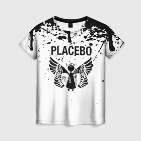 Женская футболка 3D с принтом placebo в Белгороде, 100% полиэфир ( синтетическое хлопкоподобное полотно) | прямой крой, круглый вырез горловины, длина до линии бедер | black eyed | black market music | every you every me | nancy boy | placebo | placebo interview | placebo live | placebo nancy | pure morning | running up that hill | special k | taste in men | where is my mind | without you i’m nothing