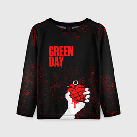 Детский лонгслив 3D с принтом green day в Белгороде, 100% полиэстер | длинные рукава, круглый вырез горловины, полуприлегающий силуэт
 | american idiot | boulevard of broke | day | green | green day | green day hits | green day lyrics | green day mix | green day music video | green day official | green day songs | green day videos | greenday | music | music video | official | warner record