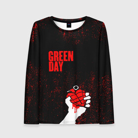 Женский лонгслив 3D с принтом green day в Белгороде, 100% полиэстер | длинные рукава, круглый вырез горловины, полуприлегающий силуэт | american idiot | boulevard of broke | day | green | green day | green day hits | green day lyrics | green day mix | green day music video | green day official | green day songs | green day videos | greenday | music | music video | official | warner record