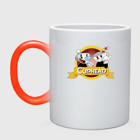 Кружка хамелеон с принтом CUPHEAD / КАПХЕД. в Белгороде, керамика | меняет цвет при нагревании, емкость 330 мл | Тематика изображения на принте: cuphead | боссы | игра | капхед