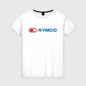 Женская футболка хлопок с принтом KYMCO | Мото Лого (Z) в Белгороде, 100% хлопок | прямой крой, круглый вырез горловины, длина до линии бедер, слегка спущенное плечо | bike | bikers | gilera | kymco | kymco moto | kymco quannon | moto | motorcycle | piaggio | sport | байк | байкер | мото | мотоциклы | спорт