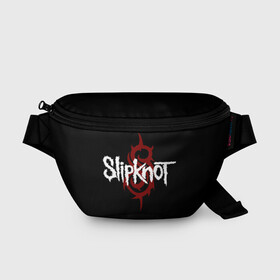 Поясная сумка 3D с принтом Slipknot Надпись в Белгороде, 100% полиэстер | плотная ткань, ремень с регулируемой длиной, внутри несколько карманов для мелочей, основное отделение и карман с обратной стороны сумки застегиваются на молнию | metal | music | rock | slipknot | логотип | металл | музыка | надпись | пентаграмма | рок | слипкнот | узор | цифры