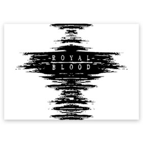 Поздравительная открытка с принтом royal blood в Белгороде, 100% бумага | плотность бумаги 280 г/м2, матовая, на обратной стороне линовка и место для марки
 | Тематика изображения на принте: alternative rock | ben thatcher | blues rock | drums | garage rock | mike kerr | official music vi | official video | rock duo | royal blod | royal blood | royal blood official | royal blood uk | royal bloods | royalblood | the royal blood