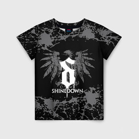 Детская футболка 3D с принтом shinedown в Белгороде, 100% гипоаллергенный полиэфир | прямой крой, круглый вырез горловины, длина до линии бедер, чуть спущенное плечо, ткань немного тянется | 45 shinedown | atlantic | atlantic records | brent smith | cut the cord | get up shinedown | music video | official video | rock | shinedown | shinedown (musical group) | shinedown devil | sound of madness | state of my head | zach myers