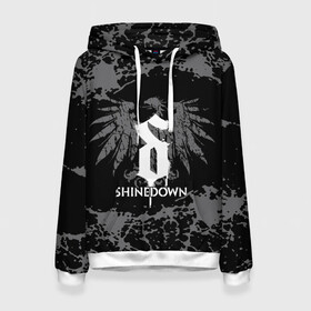 Женская толстовка 3D с принтом shinedown в Белгороде, 100% полиэстер  | двухслойный капюшон со шнурком для регулировки, мягкие манжеты на рукавах и по низу толстовки, спереди карман-кенгуру с мягким внутренним слоем. | 45 shinedown | atlantic | atlantic records | brent smith | cut the cord | get up shinedown | music video | official video | rock | shinedown | shinedown (musical group) | shinedown devil | sound of madness | state of my head | zach myers