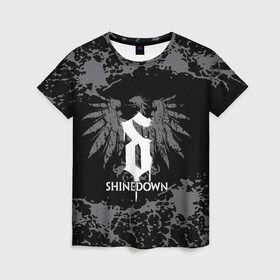 Женская футболка 3D с принтом shinedown в Белгороде, 100% полиэфир ( синтетическое хлопкоподобное полотно) | прямой крой, круглый вырез горловины, длина до линии бедер | 45 shinedown | atlantic | atlantic records | brent smith | cut the cord | get up shinedown | music video | official video | rock | shinedown | shinedown (musical group) | shinedown devil | sound of madness | state of my head | zach myers