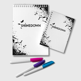 Блокнот с принтом shinedown в Белгороде, 100% бумага | 48 листов, плотность листов — 60 г/м2, плотность картонной обложки — 250 г/м2. Листы скреплены удобной пружинной спиралью. Цвет линий — светло-серый
 | 45 shinedown | atlantic | atlantic records | brent smith | cut the cord | get up shinedown | music video | official video | rock | shinedown | shinedown (musical group) | shinedown devil | sound of madness | state of my head | zach myers