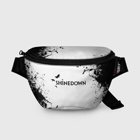 Поясная сумка 3D с принтом shinedown в Белгороде, 100% полиэстер | плотная ткань, ремень с регулируемой длиной, внутри несколько карманов для мелочей, основное отделение и карман с обратной стороны сумки застегиваются на молнию | 45 shinedown | atlantic | atlantic records | brent smith | cut the cord | get up shinedown | music video | official video | rock | shinedown | shinedown (musical group) | shinedown devil | sound of madness | state of my head | zach myers