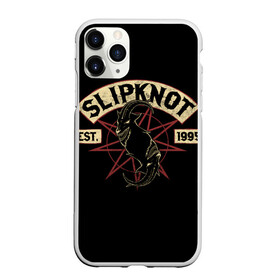 Чехол для iPhone 11 Pro матовый с принтом Slipknot (1995) в Белгороде, Силикон |  | metal | music | rock | slipknot | козел | логотип | металл | музыка | надпись | пентаграмма | рок | слипкнот | узор | цифры | чб | череп