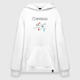 Худи SuperOversize хлопок с принтом Cuphead в Белгороде, 70% хлопок, 30% полиэстер, мягкий начес внутри | карман-кенгуру, эластичная резинка на манжетах и по нижней кромке, двухслойный капюшон
 | cuphead | tdcuphd | горит пукан | двое | игры | невозможно пройти. | чашки головы | чашкоголовые