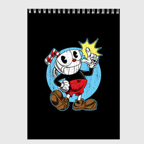 Скетчбук с принтом CUPHEAD КАПХЕД в Белгороде, 100% бумага
 | 48 листов, плотность листов — 100 г/м2, плотность картонной обложки — 250 г/м2. Листы скреплены сверху удобной пружинной спиралью | Тематика изображения на принте: art | cartoon | cup | cuphead | devil | dice | game | king | mugman | the | арт | бос | босс | голова | демон | дьявол | игра | капхед | магмен | мультик | мультфильм | платформер | чаша | чашка | человек | черт