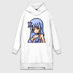 Платье-худи хлопок с принтом Pixel art anime girl в Белгороде,  |  | anime | art | girl | manga | pixel | аниме | арт | девушка | манга | пиксель