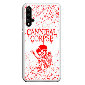 Чехол для Honor 20 с принтом cannibal corpse в Белгороде, Силикон | Область печати: задняя сторона чехла, без боковых панелей | cannibal | cannibal corpse | cannibal corpse butchered at birth | cannibal corpse eaten back to life | cannibal corpse hammer smashed face | corpse | death metal | металл | пластинки с металлическим лезвием | рок | труп каннибала