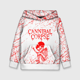 Детская толстовка 3D с принтом cannibal corpse в Белгороде, 100% полиэстер | двухслойный капюшон со шнурком для регулировки, мягкие манжеты на рукавах и по низу толстовки, спереди карман-кенгуру с мягким внутренним слоем | cannibal | cannibal corpse | cannibal corpse butchered at birth | cannibal corpse eaten back to life | cannibal corpse hammer smashed face | corpse | death metal | металл | пластинки с металлическим лезвием | рок | труп каннибала