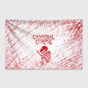 Флаг-баннер с принтом cannibal corpse в Белгороде, 100% полиэстер | размер 67 х 109 см, плотность ткани — 95 г/м2; по краям флага есть четыре люверса для крепления | cannibal | cannibal corpse | cannibal corpse butchered at birth | cannibal corpse eaten back to life | cannibal corpse hammer smashed face | corpse | death metal | металл | пластинки с металлическим лезвием | рок | труп каннибала