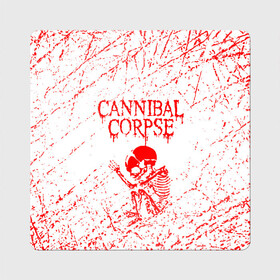 Магнит виниловый Квадрат с принтом cannibal corpse в Белгороде, полимерный материал с магнитным слоем | размер 9*9 см, закругленные углы | cannibal | cannibal corpse | cannibal corpse butchered at birth | cannibal corpse eaten back to life | cannibal corpse hammer smashed face | corpse | death metal | металл | пластинки с металлическим лезвием | рок | труп каннибала