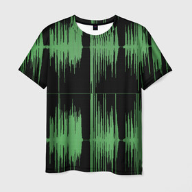 Мужская футболка 3D с принтом AUDIOWAVE в Белгороде, 100% полиэфир | прямой крой, круглый вырез горловины, длина до линии бедер | Тематика изображения на принте: underground | звук | звуковая волна | звукорежиссер | прикол