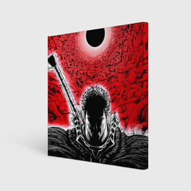 Холст квадратный с принтом BERSERK | БЕРСЕРК в Белгороде, 100% ПВХ |  | anime | anime berserk | berserk | knight | manga | аниме | аниме берсерк | берсерк | клеймо | манга | рыцарь | япония