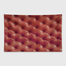 Флаг-баннер с принтом Диванчик в Белгороде, 100% полиэстер | размер 67 х 109 см, плотность ткани — 95 г/м2; по краям флага есть четыре люверса для крепления | диванная обивка | кожа | обивка из кожи | текстура