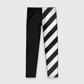 Детские леггинсы 3D с принтом Черно-Белые Полосы в Белгороде, полиэстер 85%, спандекс 15% | эластичный пояс, зауженный крой | Тематика изображения на принте: black and white | lines | stripes | полосы | черно белый