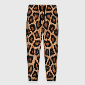 Мужские брюки 3D с принтом Шкура Леопарда в Белгороде, 100% полиэстер | манжеты по низу, эластичный пояс регулируется шнурком, по бокам два кармана без застежек, внутренняя часть кармана из мелкой сетки | Тематика изображения на принте: leopard | skin | wool | кожа | леопард