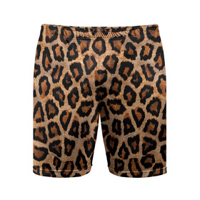 Мужские шорты спортивные с принтом Шкура Леопарда в Белгороде,  |  | Тематика изображения на принте: leopard | skin | wool | кожа | леопард