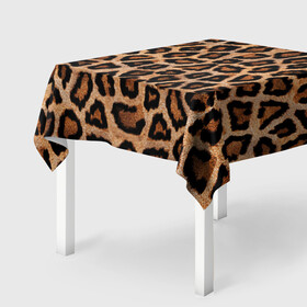Скатерть 3D с принтом Шкура Леопарда в Белгороде, 100% полиэстер (ткань не мнется и не растягивается) | Размер: 150*150 см | Тематика изображения на принте: leopard | skin | wool | кожа | леопард