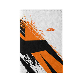 Обложка для паспорта матовая кожа с принтом KTM | КТМ (Z) в Белгороде, натуральная матовая кожа | размер 19,3 х 13,7 см; прозрачные пластиковые крепления | enduro | ktm | moto | moto sport | motocycle | sportmotorcycle | ктм | мото | мото спорт | мотоспорт | спорт мото