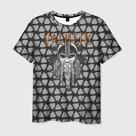 Мужская футболка 3D с принтом Valheim | Викинг  в Белгороде, 100% полиэфир | прямой крой, круглый вырез горловины, длина до линии бедер | iron gate | викинг | скандинавия | узоры