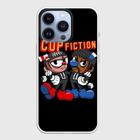 Чехол для iPhone 13 Pro с принтом CUP FICTION в Белгороде,  |  | art | cartoon | cup | cuphead | devil | dice | fiction | game | king | mugman | pulp | the | арт | бос | босс | голова | демон | дьявол | игра | капхед | криминальное | магмен | мультик | мультфильм | платформер | чаша | чашка | человек | черт 