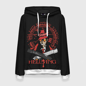 Женская толстовка 3D с принтом Hellsing в Белгороде, 100% полиэстер  | двухслойный капюшон со шнурком для регулировки, мягкие манжеты на рукавах и по низу толстовки, спереди карман-кенгуру с мягким внутренним слоем. | alexander | alucard | anderson | dracula | hellsing | integra | seras | victoria | walter | александр | алукард | андерсон | ван | виктория | винкль | ганс | гюнше | дракула | интегра | макс | монтана | рип | серас | уолтер | хеллсинг | шрёдин