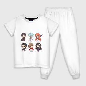 Детская пижама хлопок с принтом Gintama Characters в Белгороде, 100% хлопок |  брюки и футболка прямого кроя, без карманов, на брюках мягкая резинка на поясе и по низу штанин
 | anime | ginatama | manga | аниме | гинтама | друзья | манга