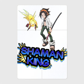 Магнитный плакат 2Х3 с принтом Shaman king в Белгороде, Полимерный материал с магнитным слоем | 6 деталей размером 9*9 см | anime | king | shaman | аниме | король | шаман