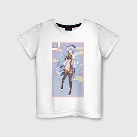Детская футболка хлопок с принтом Гань Юй в Белгороде, 100% хлопок | круглый вырез горловины, полуприлегающий силуэт, длина до линии бедер | арт | боевая девушка | гань юй | коза | козочка | кокосовая козочка | милая девушка | рисунок