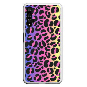 Чехол для Honor 20 с принтом Neon Leopard Pattern в Белгороде, Силикон | Область печати: задняя сторона чехла, без боковых панелей | Тематика изображения на принте: africa | afrika | gradient | summer | tropical | африка | африканский узор | градиент | леопард | леопардовый узор | лето | неон | неоновое свечение | паттерт | пятна | разные цвета | саванна | тропики | тропический узор